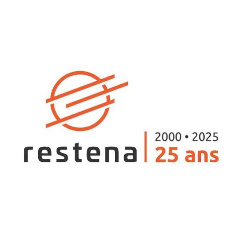 Restena logo with info '2000-2025, 25 ans'