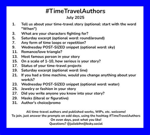 Time Travel Authors – 27 July prompt: Did you write anyone you know into your story?