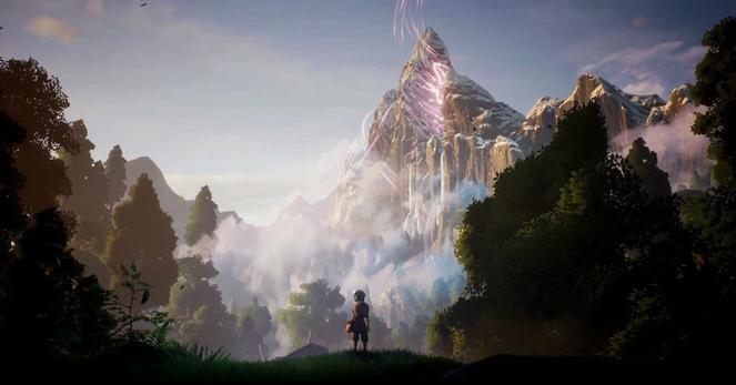 Taro står og ser mot fjellet.