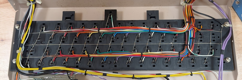 The backside of the keyboard