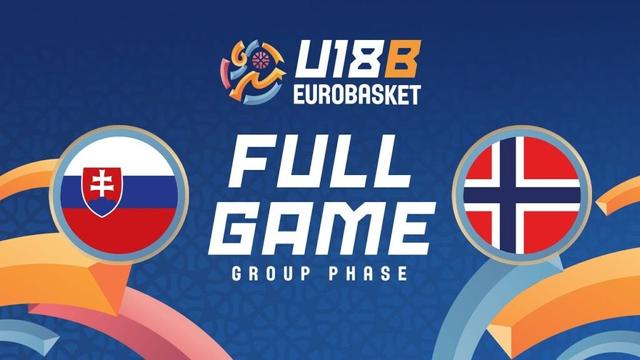 Group Phase | Slovakia v Norway | Full Basketball Game | FIBA U18 EuroBasket 2025 - Division B