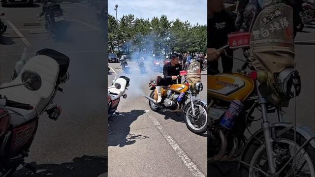GT380爆炎大会❗️鹿児島県白煙隊❗️ #高知県 #bike #bikelover #bikelife #norikh250 #gt380 #ショート #バイク好きと繋がりたい