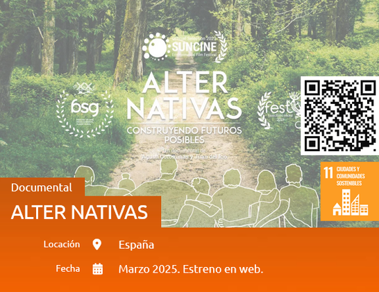 Banner del documental "ALTER NATIVAS", estrenado en línea en marzo del 2025. Producido en España.