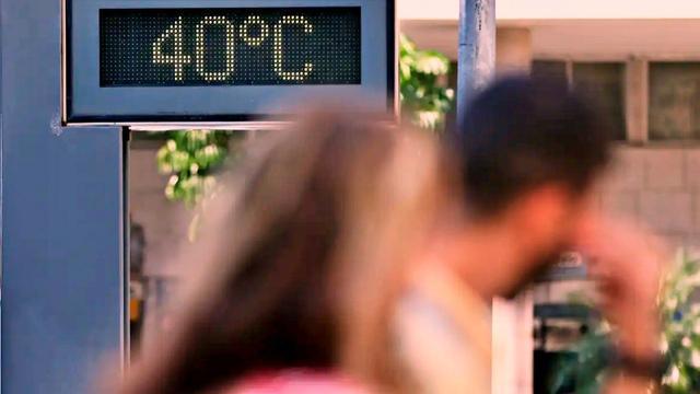 Termômetro marca 40°C