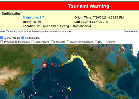 tsunami warnings
