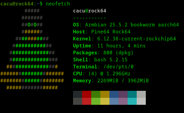 pine rock64 neofetch