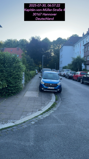 Illegale öffentliche Autolagerflächen-
