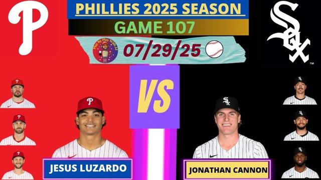 フィラデルフィアフィリーズ @シカゴホワイトソックスライブプレイバイプレイ（07-29-25）#Phillies #WhitesOx