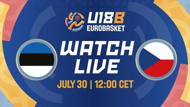 Group Phase | Estonia v Czechia | Full Basketball Game | FIBA U18 EuroBasket 2025 - Division B