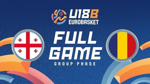 Group Phase | Georgia v Romania | Full Basketball Game | FIBA U18 EuroBasket 2025 - Division B