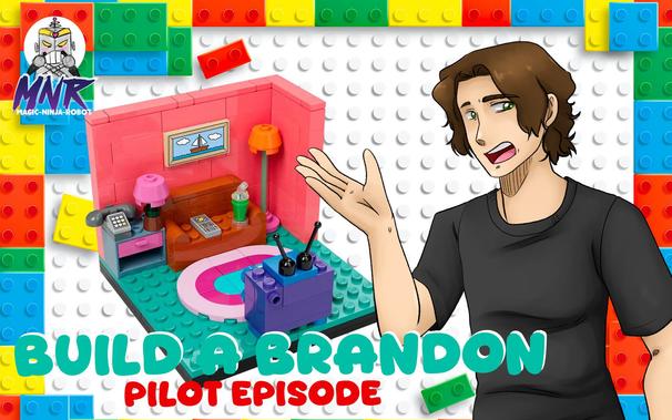 Character of Brandon on the new format. Background of Lego bricks with the Couch gag set on the background as reference.