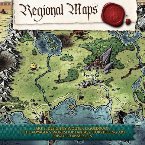 A regional map of Le Duché des Dragons.
