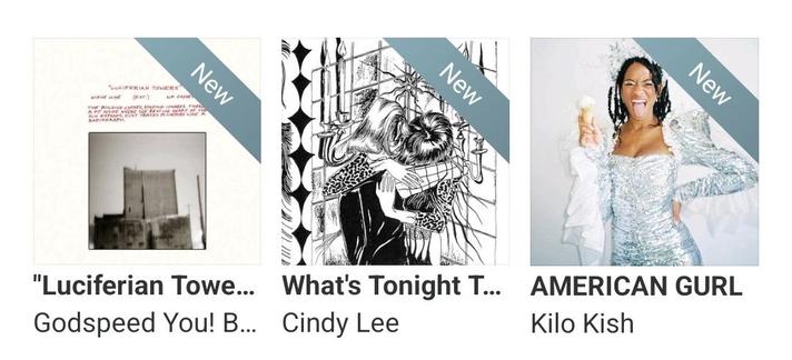 pic of the three albums mentioned in the post bought on bandcamp