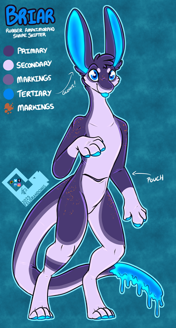 Digital art of an amphimorpho made for a character ref