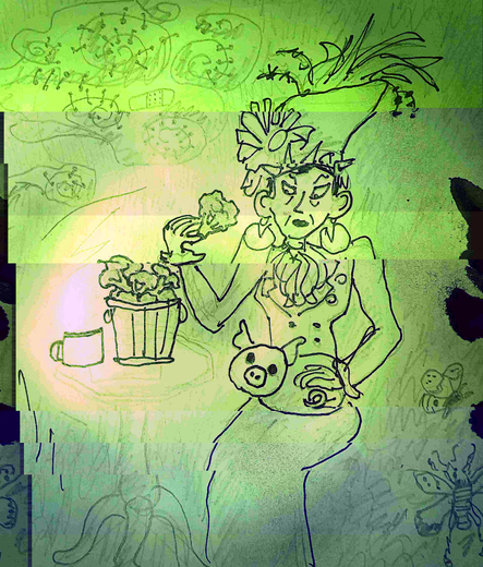 Gribouillis d'un personnage