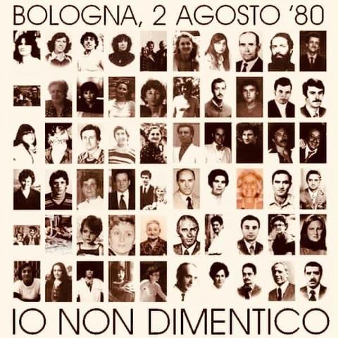 Insieme delle foto delle persone uccise alla strage di Bologna