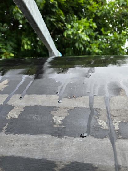 Naomhog with dripping riverwater