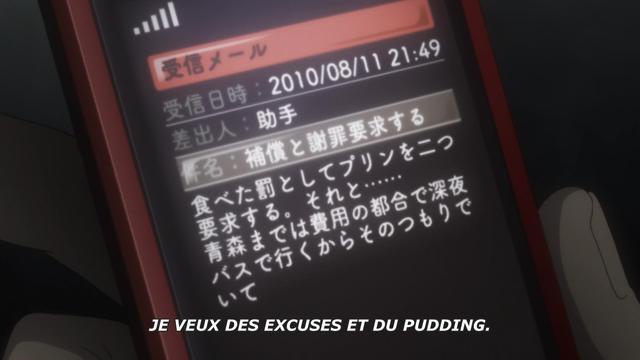 Je veux des excuses et du pudding.