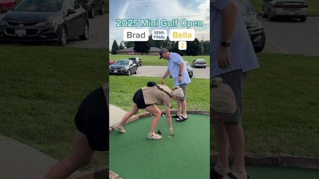 Bella vs Brad SEMI-FINAL - 2025 Mini Golf Open (Holes 1-2) #golf #minigolf #viral