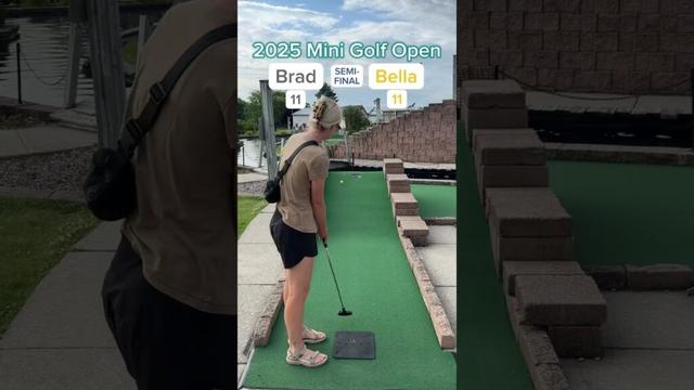 Bella vs Brad SEMI-FINAL - 2025 Mini Golf Open (Holes 5-6) #golf #minigolf #viral