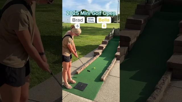 Bella vs Brad SEMI-FINAL - 2025 Mini Golf Open (Holes 3-4) #golf #minigolf #viral