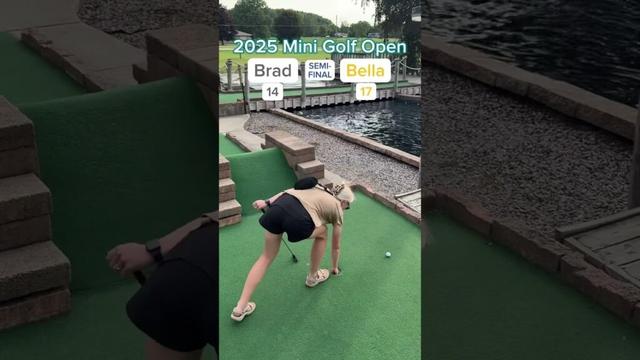 Bella vs Brad SEMI-FINAL - 2025 Mini Golf Open (Holes 7-8) #golf #minigolf #viral