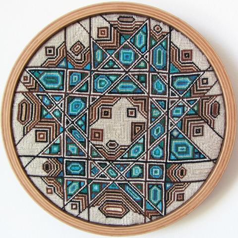 "Cluster" Gobelin Stickerei, 20 x 20 cm, Baumwolle