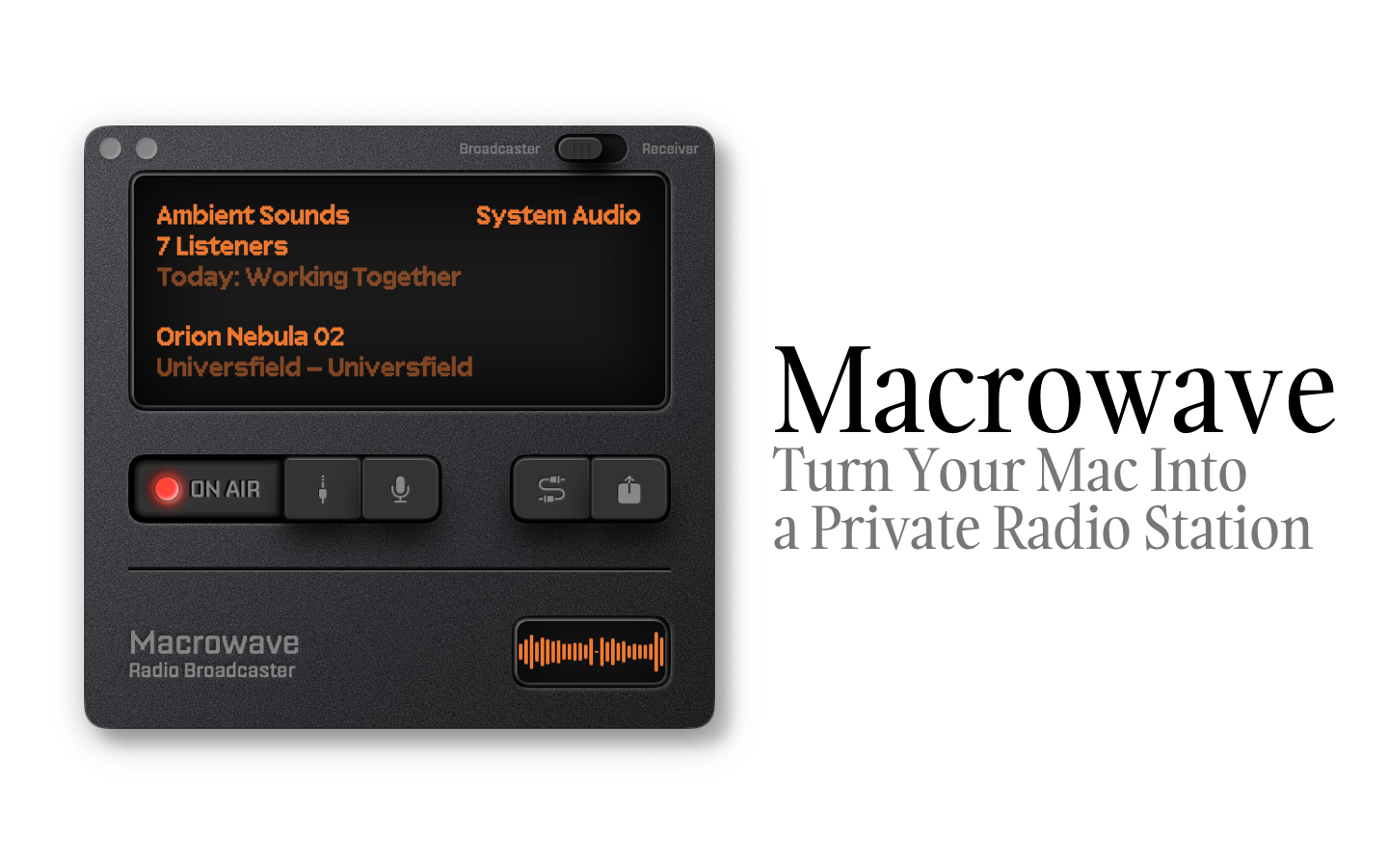 Macrowave Turn Your Mac Into a Private Radio Station