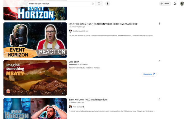 IMessed up YouTube search results