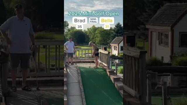 Bella vs Brad SEMI-FINAL - 2025 Mini Golf Open (Holes 15-16) #golf #minigolf #viral