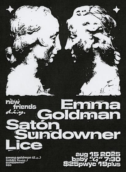 Emma Goldman / Satón / Sundowner / Lice @ The Baby G
