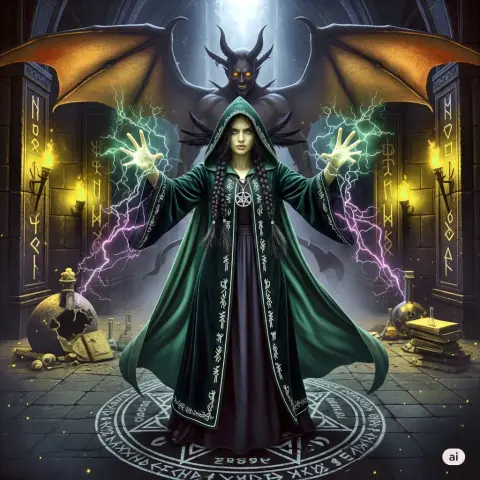generata AI I poteri delle streghe patto con il diavolo