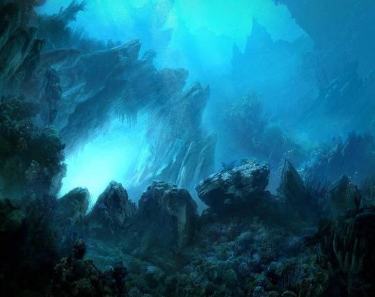 Image of an undersea cavern