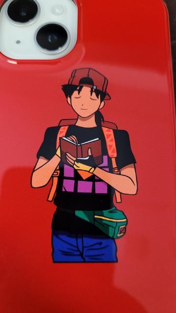 An iPhone case featuring an image of Kintaro OE from Golden Boy, writing in his notebook.