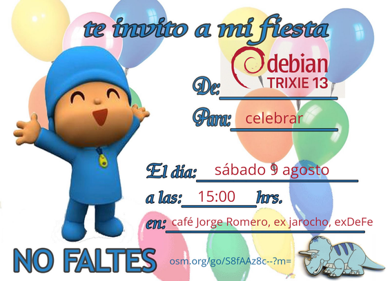 te invito a mi fiesta debian 13