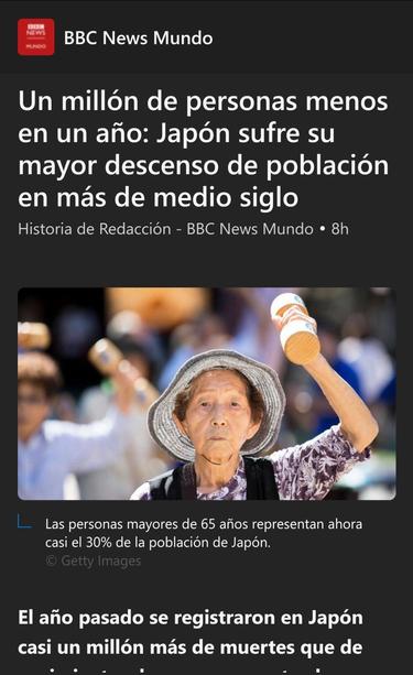 Japó perd un milió d'habitants