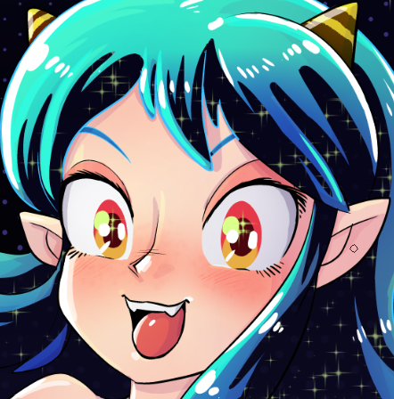 Fanart, Lum's face, shading WIP.
Eyes are based on the new 2022 version.