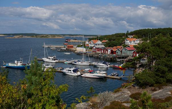 View on a small harbour on the Island of Resö.
