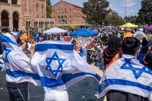 Star of David Flags Raised In Campus Protests By Jewish Groups Supporting Annihilation And Eradication of Arab Palestinians From Palestine