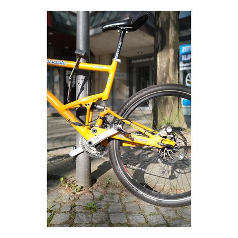 Detailaufnahme der Hinterradfederung