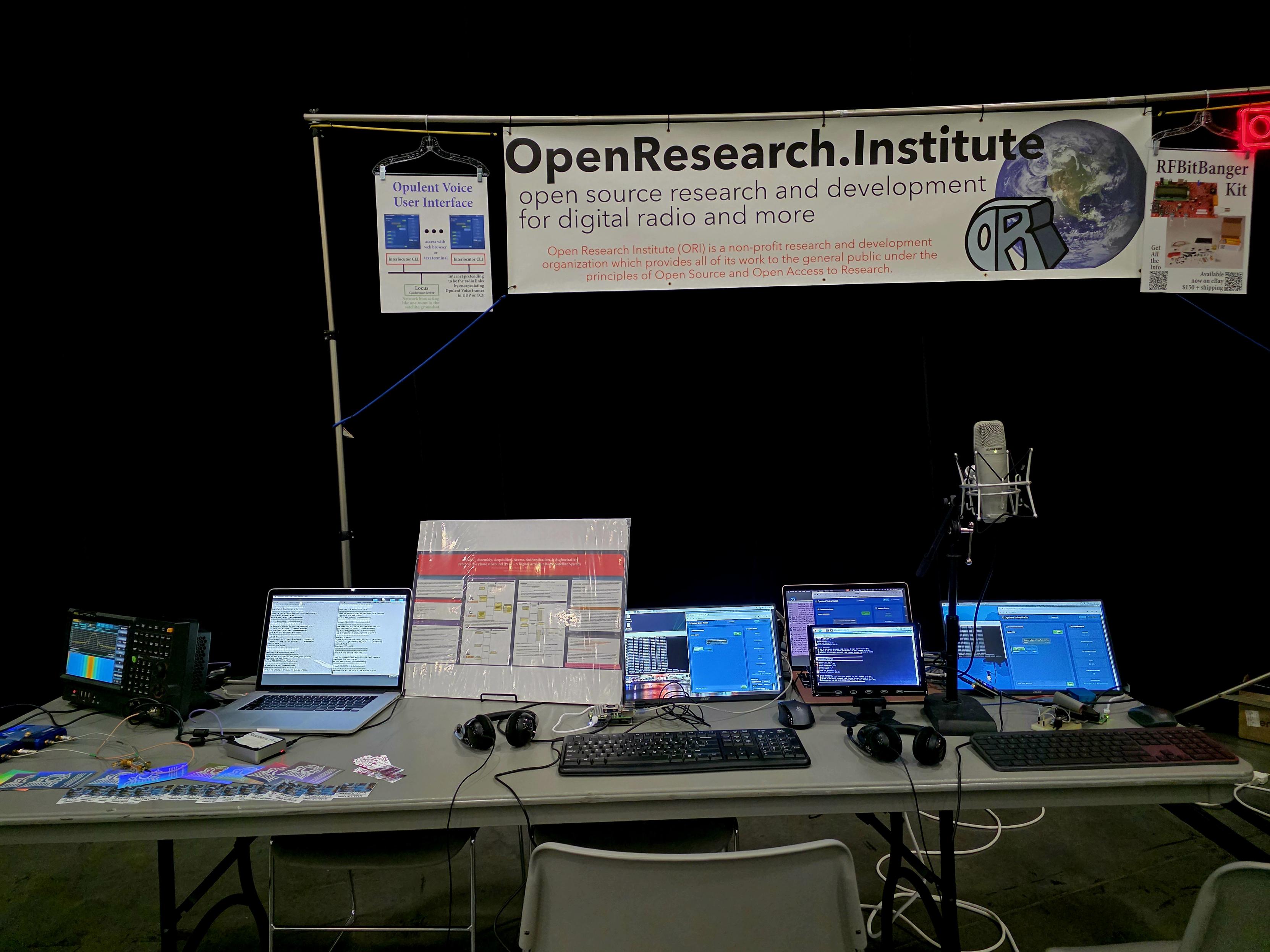 View of the entire Opulent Voice demo. Locutus on left, Interlocutor on right.