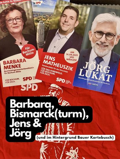 Bild mit vier Flyern der SPD
