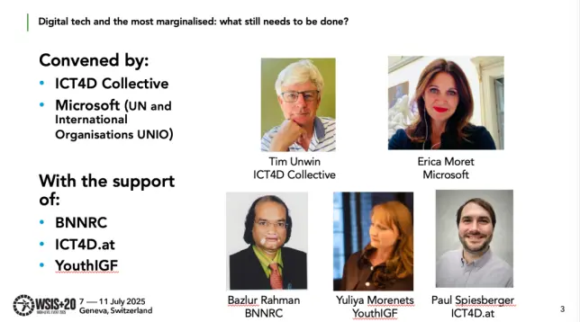 A slide which shows all participants
