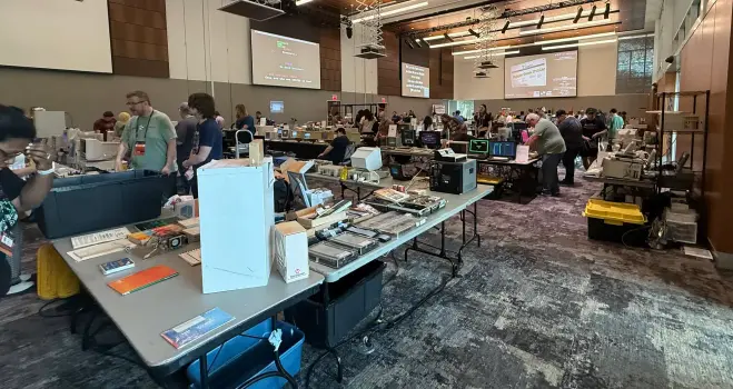 Expo floor at the VCFSW conference this summer