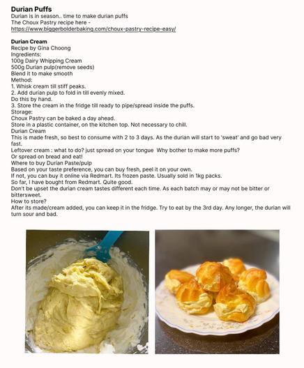 Durian time! #Singapore #durian #recipes