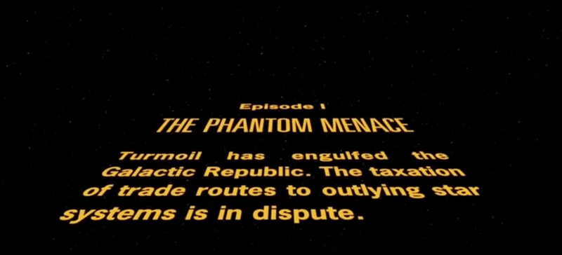 THE PHANTOM MENACE Turmoil has engulted the Galactic Republic. The taxation  of trade routes to outlying star systems is in dispute.