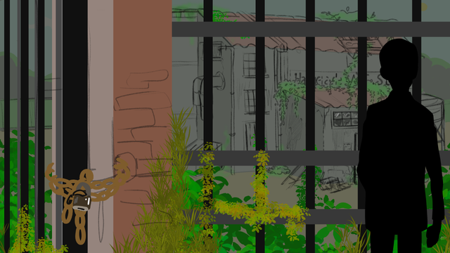 Dibujo conceptual edificio antigua harinera - boceto