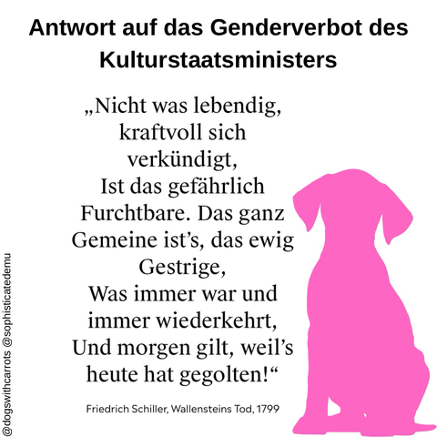 Zitat aus Schillers Wallenstein über das ewig Gestrige