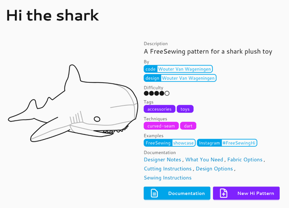 Shark pattern front page.