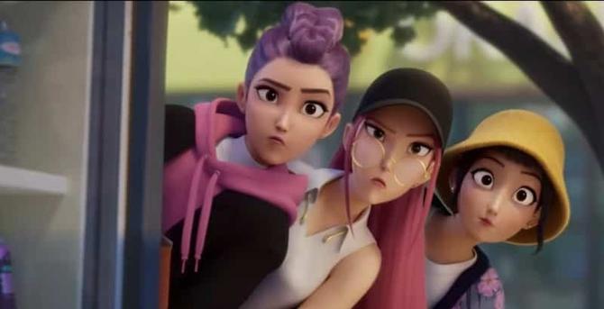 Ji-young Yoo, Arden Cho, and May Hong in KPop Demon Hunters